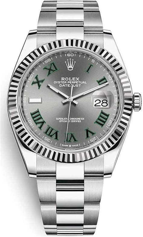 rolex datejust quadrante grigio numeri romani verdi|Rolex Datejust II 126333 Oyster Quadrante Ardesia Numeri .